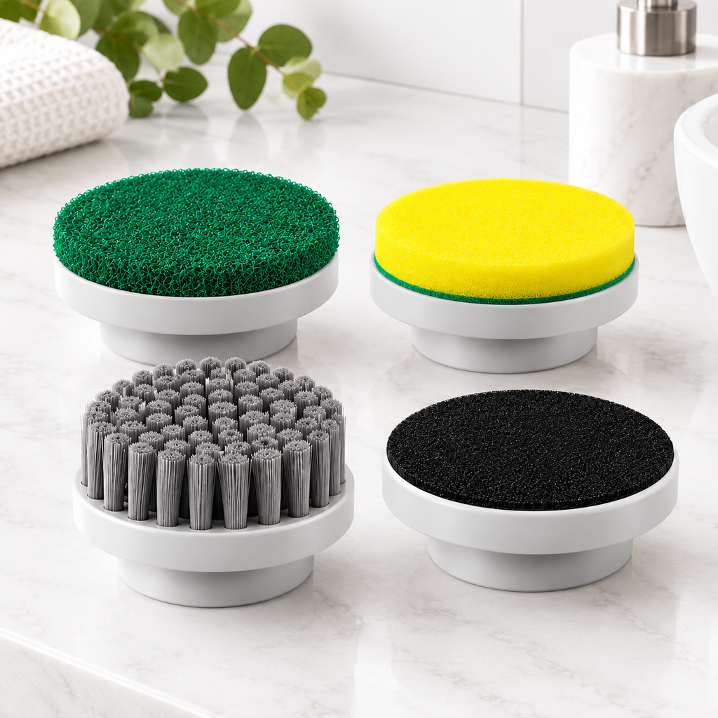 Kit de rechange Nuveria™ | Petite brosse · Base velcro · Pad éponge · Pad fibre